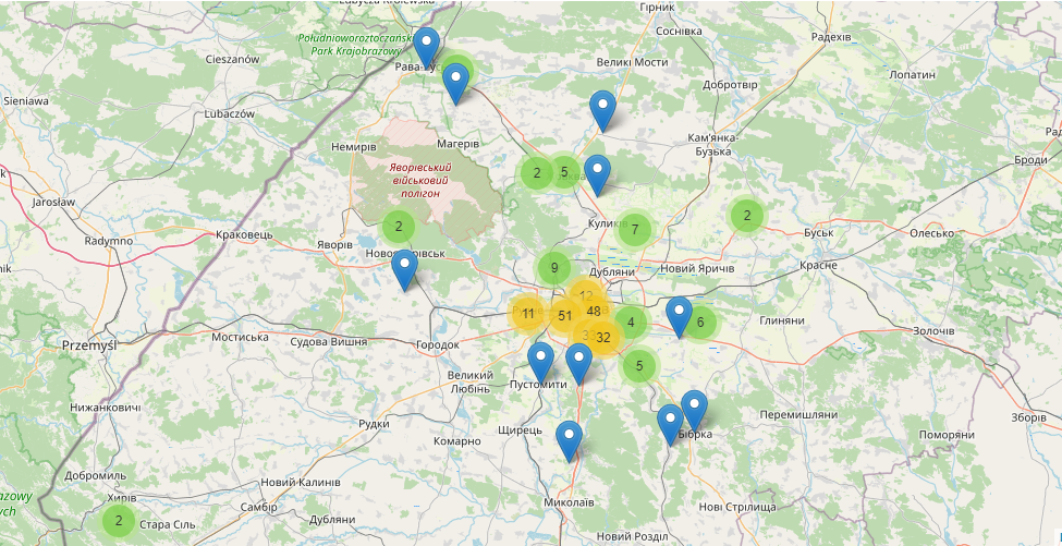 Стало відомо в яких населених пунктах Львівщини виявлено хворих на Covid-19 (КАРТА)